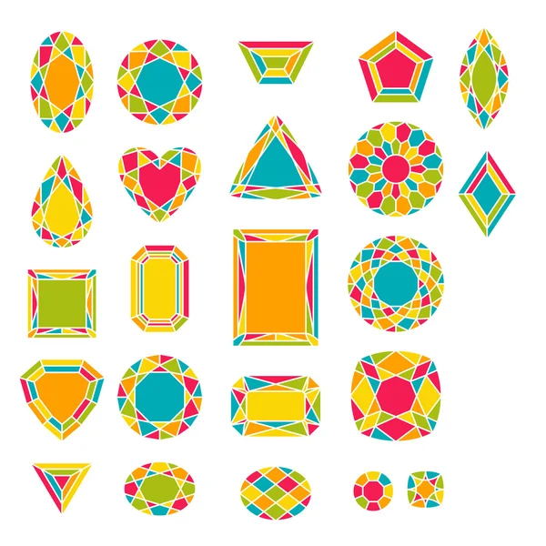 Set of colorful gemstones