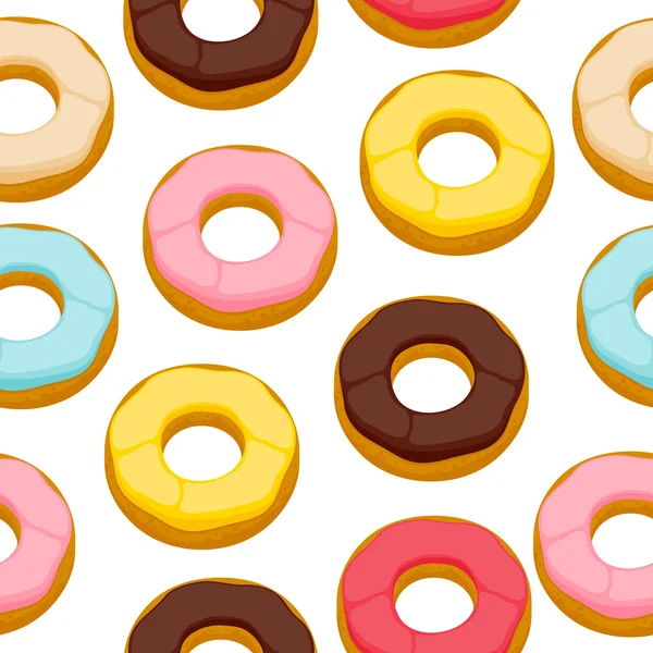 Colorful donuts cookies seamless background.