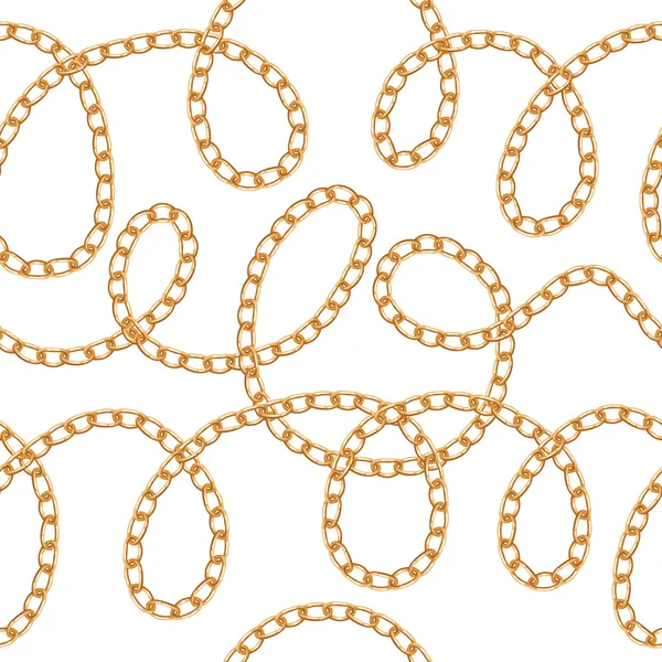 Golden chains on white background.