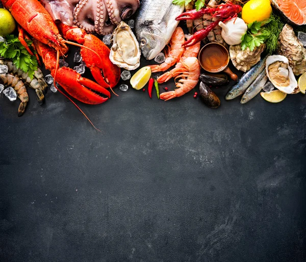 Shellfish plate of crustacean seafood