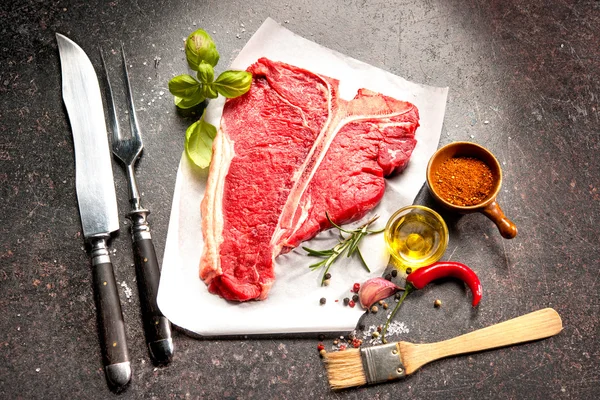 Raw fresh meat T-bone steak