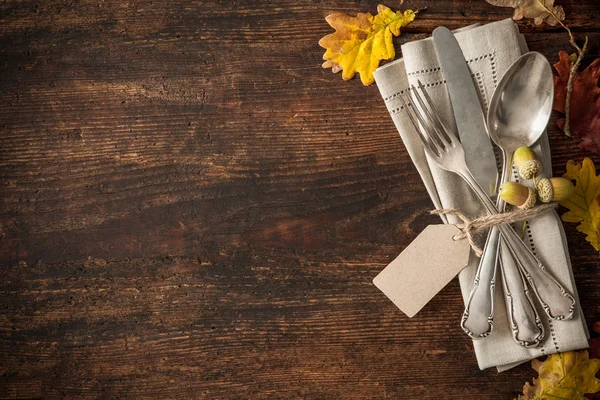 Thanksgiving autumn place setting