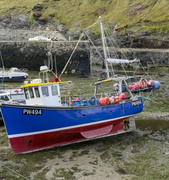 Fish boat at low tide, Boscastle, Cornwall