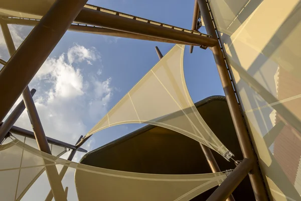 Shading sails deitail at Kwait Pavilion, EXPO 2015 Milan