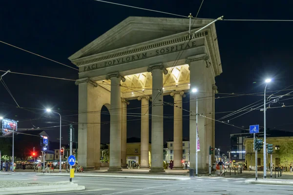 Night time at Porta Ticinese Arch , Milan, Italy