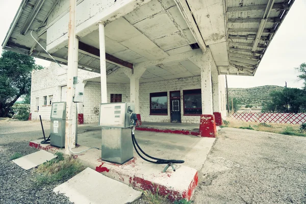 Abandoned gas station on route 66, USA