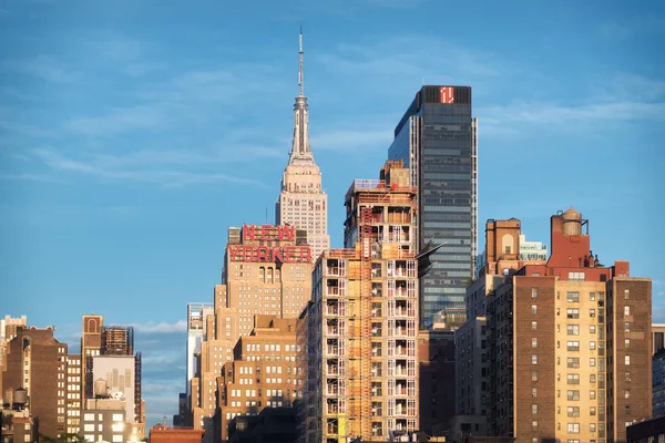 NEW YORK CITY , US - June 17, 2015: In the skyline the Wyndham New Yorker, one of the most popular and stylish New York City hotels