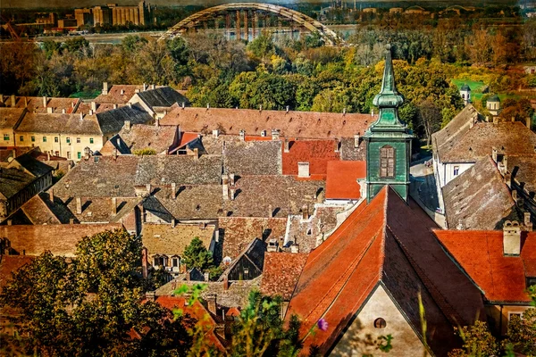 View of the old roof in Novi Sad, Serbia