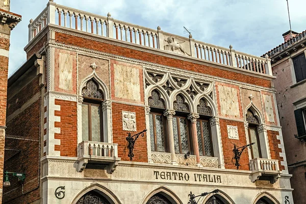 Italia theater facade in Venice, Italy
