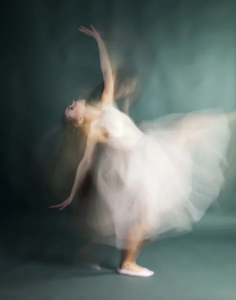 Ballet dancer woman in motion blur, ballerina