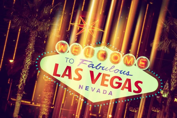 Glowing Las Vegas Sign