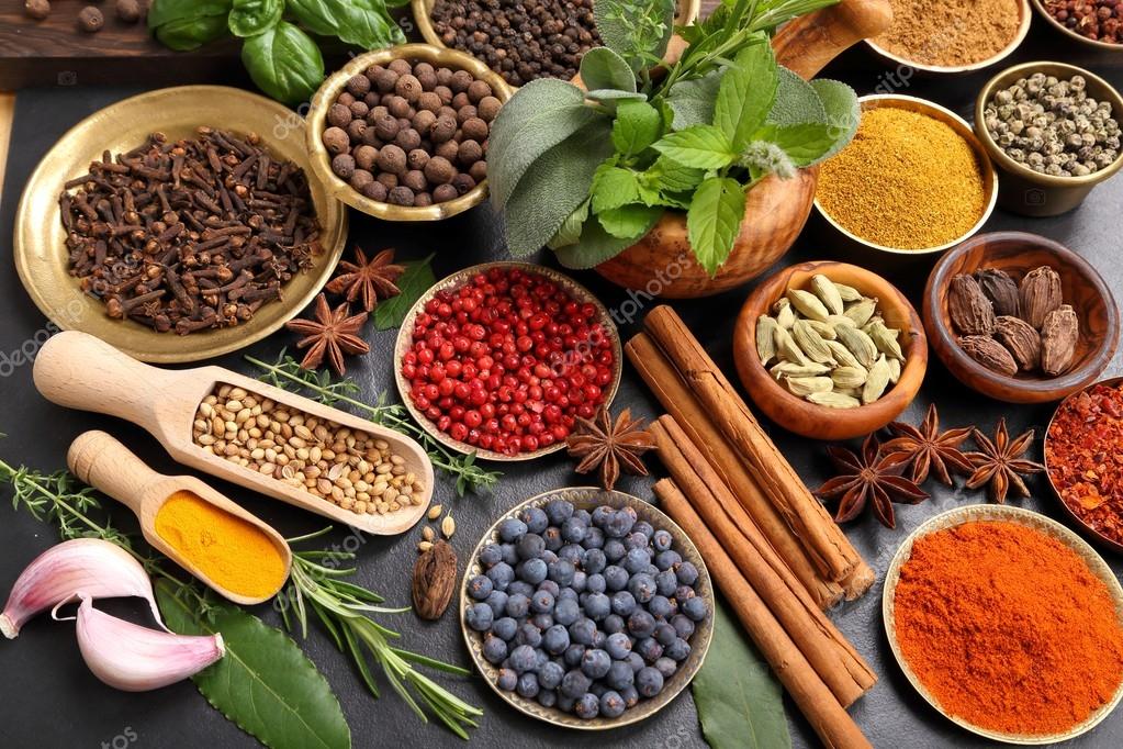 Spices and herbs. —