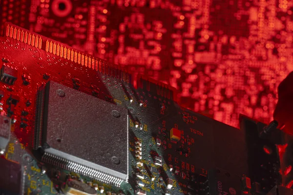 Computer memory closeup