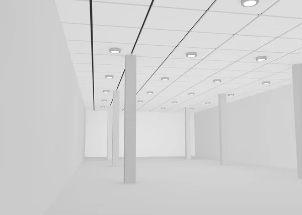White empty room for a shop or office