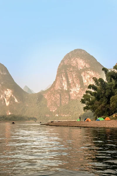 Karst mountains along the Li river near Yangshuo, Guangxi provin