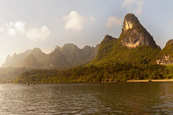 Karst mountains along the Li river near Yangshuo, Guangxi provin