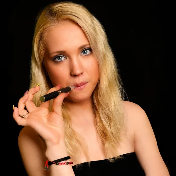Woman Smoking a e- Cigarette