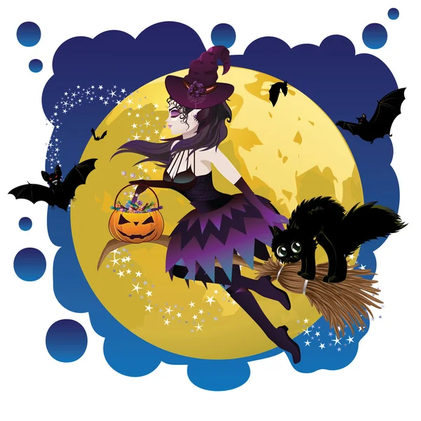 Witch and Full Moon