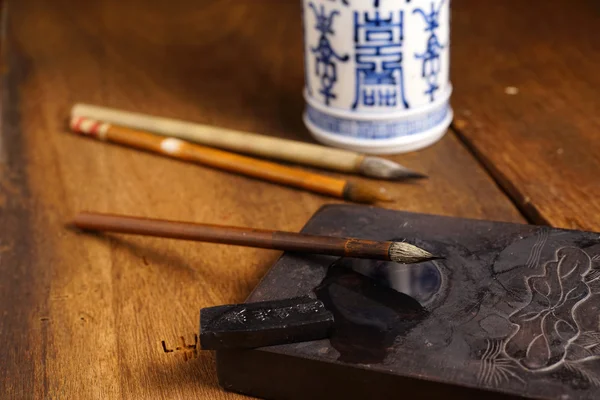 Close up of Chinese Writing Brush