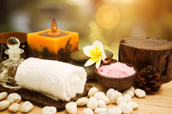 Spa elements with Beautiful natural background