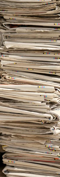 Pile of newspapers in recyclable waste collection Center