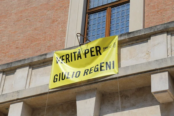 Vicenza, Italy 21 May 2016. Banner with written of name of itali