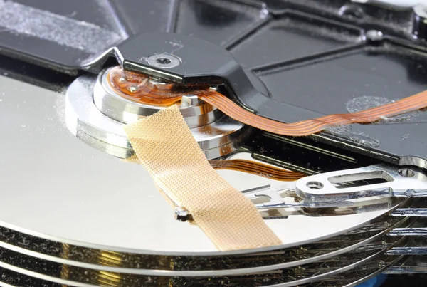 Hard disk failure with a band-aid over disks