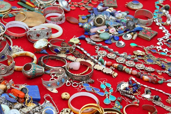 Necklaces Bracelets and jewels vintage at the flea market