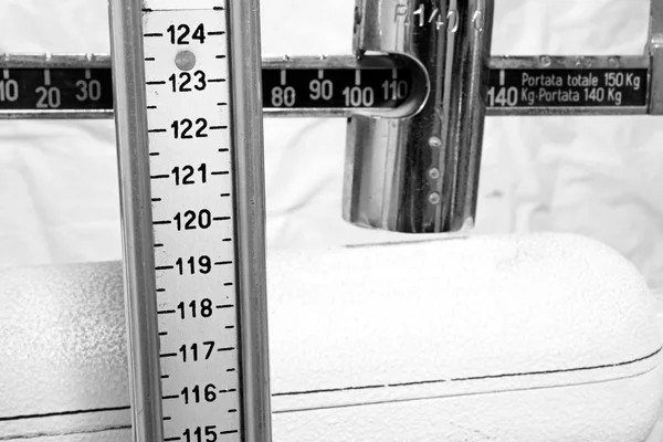 Scale with the meter to measure the weight and height