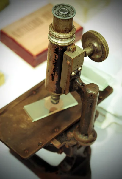 Ancient iron microscope for controls