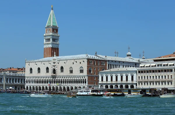 Venice, VE - Italy. 14th July, 2015:  Doge\'s Palace and the Bell