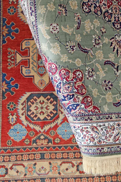 Luxurious carpets of fine manufacturing for sale in luxury store