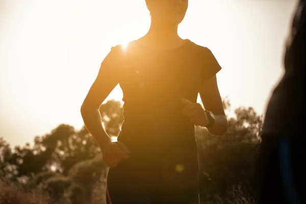 Female runner in nature