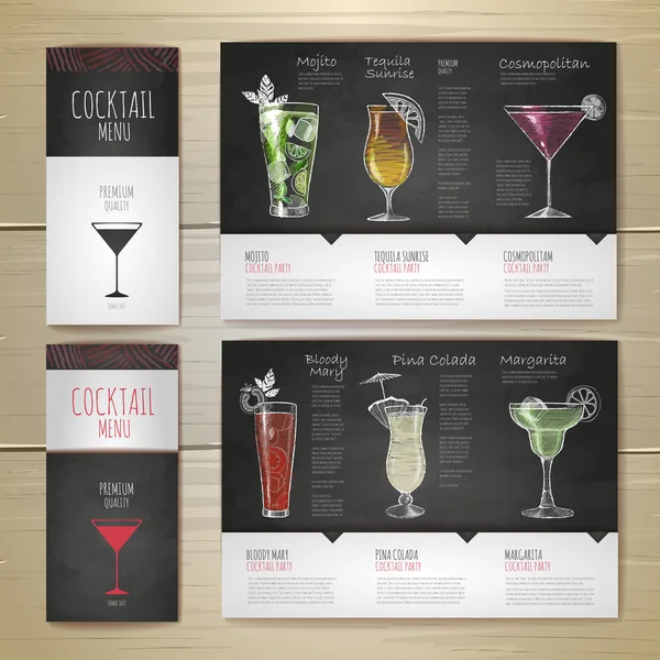 Watercolor Cocktail concept design. Corporate identity. Document template