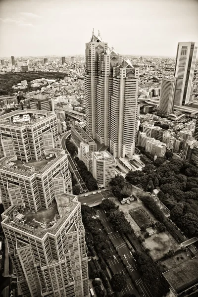Aerial view of skycraper in Tokyo, Japan