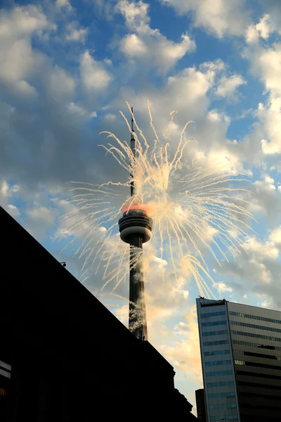 Opening night at CN tower in Toronto, Canada