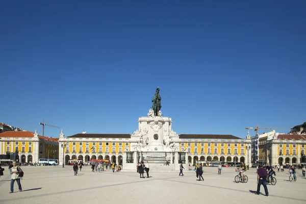 Arch at commerce square in Lisbon, Portugal