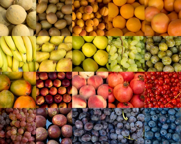 Collage of fruits varitety