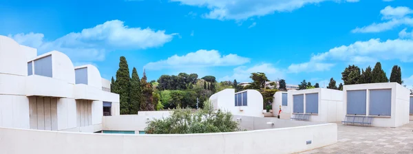 Barcelona, SPAIN - April 22, 2016: Panorama of Fundacio Foundation Joan Miro museum of modern art