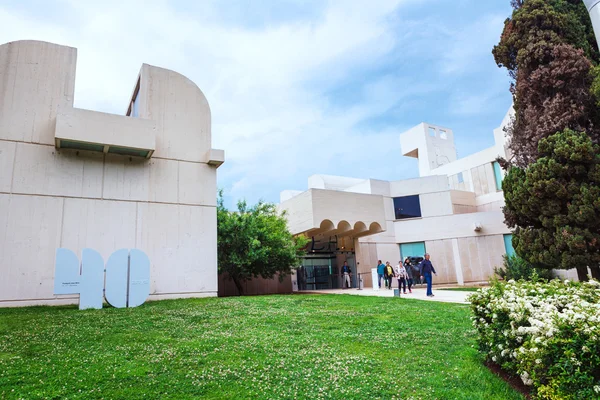 Barcelona, SPAIN - April 22, 2016: Fundacio Foundation Joan Miro museum of modern art