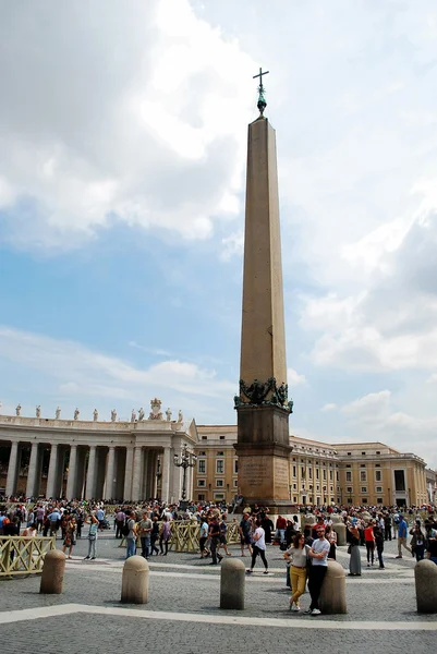 Tourists at Saint Peter\'s Square in Vatican city