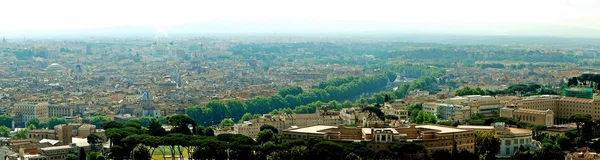 Aerial view of Rome city from St Peter Basilica roof