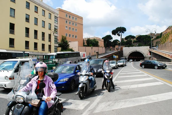 Rome city life. View of Rome city on May 31, 2014