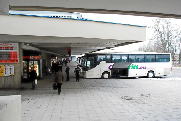 Bus station in capital of Lithuania Vilnius city