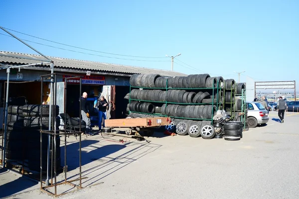 Market of second hand used tyres in Vilnius city
