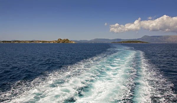 The Old Castle in Corfu Town on the Greek island of Kerkyra (Corfu) in the Adriatic Sea, Pictured from the Sea