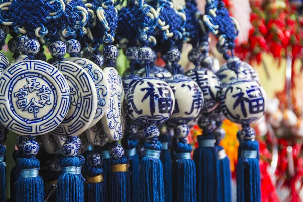 Colourful souvenirs in china market, Hong Kong