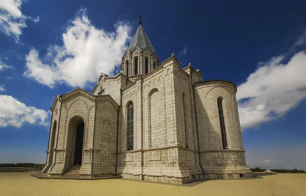 The restored Cathedral of Ghazanchetsots and the bell-tower. Shusha, Nagorno-Karabakh