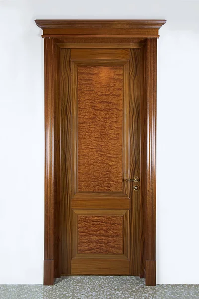 Interior fragment with wooden handmade luxury inner door