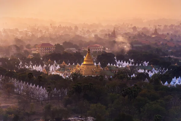 Pagoda from Mandalay Hill at sunrise